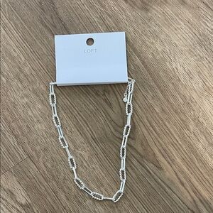 LOFT Shimmering Silver Chain Necklace - NWT